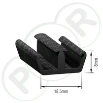 Carry Boy Window Channel 19mm Base (With Flocking)