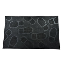 Thin Rubber Pin Footprint Design Entryway Mat  Black 40cm X 60cm