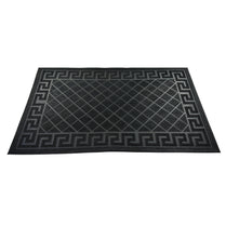 Thin Rubber Pin Diamond Design Durable Mat – Black 45cm X 75cm