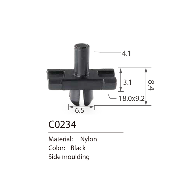 C0234 Push Type Retainer – Pro Auto Rubber