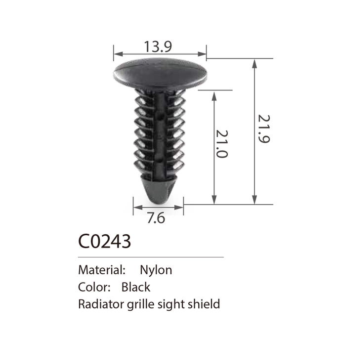 C0243 Fire Tree Rivet – Pro Auto Rubber