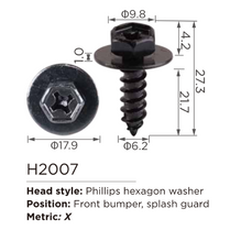 H2007 Toyota Metal Screw
