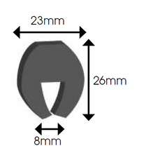 Small Nosing Rubber - 8mm