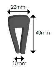 4Omm X 30mm X 10mm U Channel