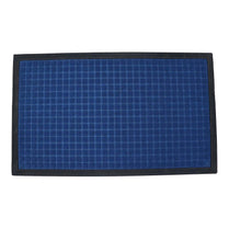 Square Design Entryway Mat - Black & Blue 900 X 600