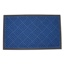 Checker Entrance Mat Black & Blue 900 X 600