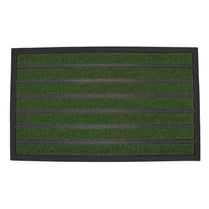 Striped Design Entryway Mat - Black & Green 750 X 450