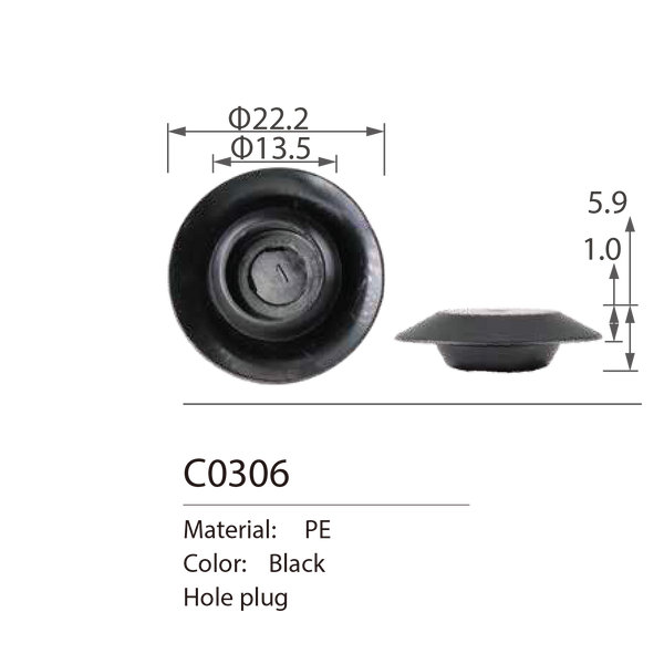 C0306 Hole Plug Button – Pro Auto Rubber