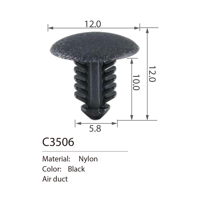 C3506 Fire Tree Rivet – Pro Auto Rubber