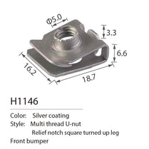 H1146  metal utype nut