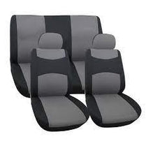 " Trendy"  6pc Seat Covers - Black / Grey