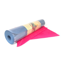 TPE Yoga Mat with Hand Towel - Blue and Pink