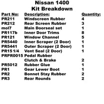 NISSAN 1400 Complete Seal Kit