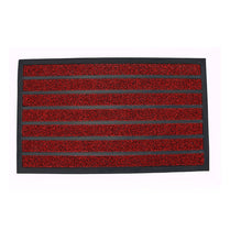 Striped Entrance Mat Black & Red 750 x 450